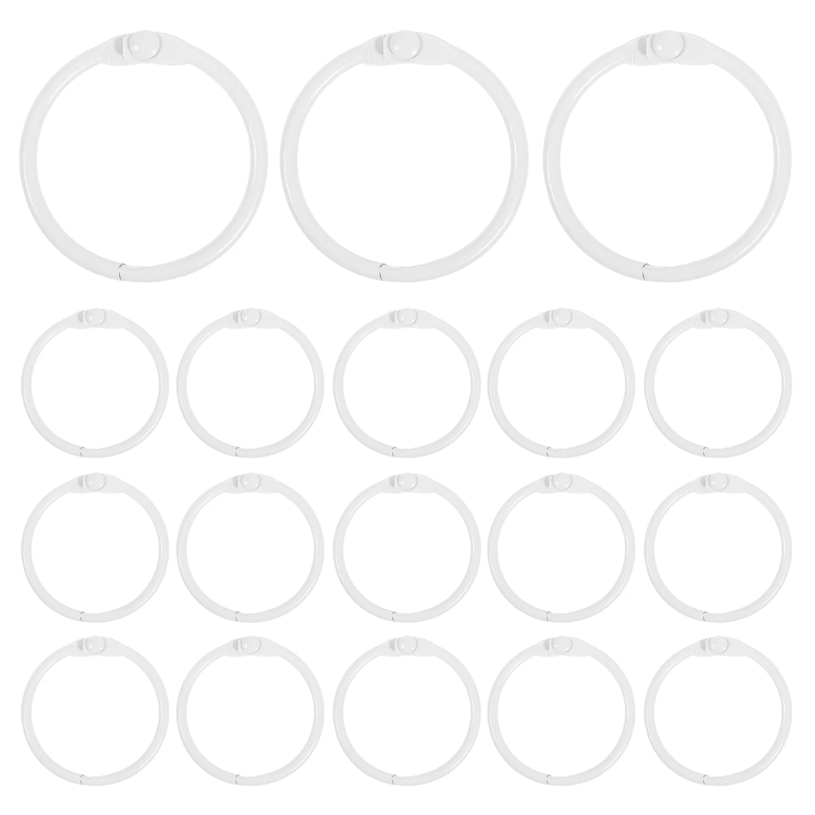 60 قطعة حلقات ربط معدنية 25 مللي متر مقاطع أوراق فضفاضة قوية لبطاقات فلاش ألبومات القصاصات دفتر اللوازم المدرسية المكتبية #1