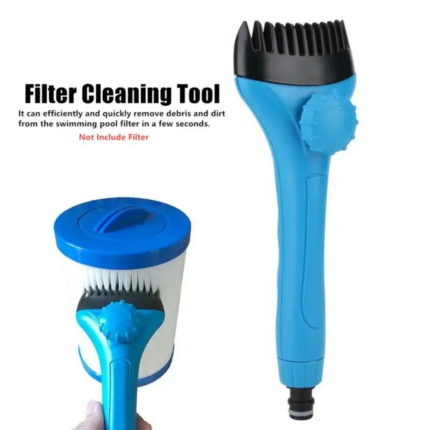 

Mini Handheld Pool Filter Cleaner Brush - Ideal for Hot Tubs, Spas, Ponds - Easy Swimming Pool Cleaning Accessory