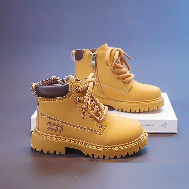 

Kids Ankle Boots for Boys Girls 2025 New Autumn Toddler Hiking Boots Breathable Non-slip Korean School Shoes for Rainy Season