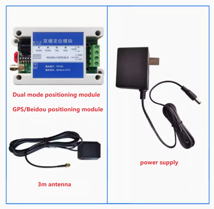 Imagem -02 - Beidou-protocolo Modbus Rtu Industrial Modo Dual Módulo de Posicionamento bd por Satélite Duplo Porta Serial Rs485 Gps +