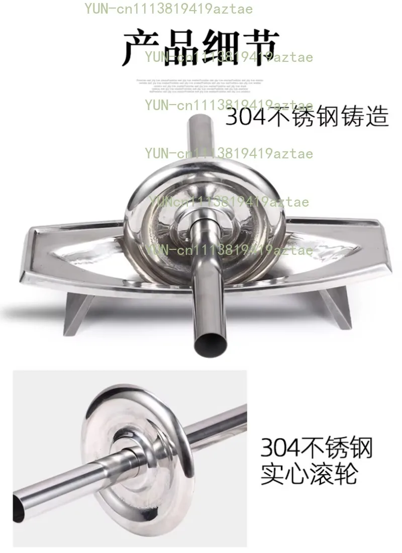304 mill household old-fashioned stainless steel mill hand push groove stone mortar grinding