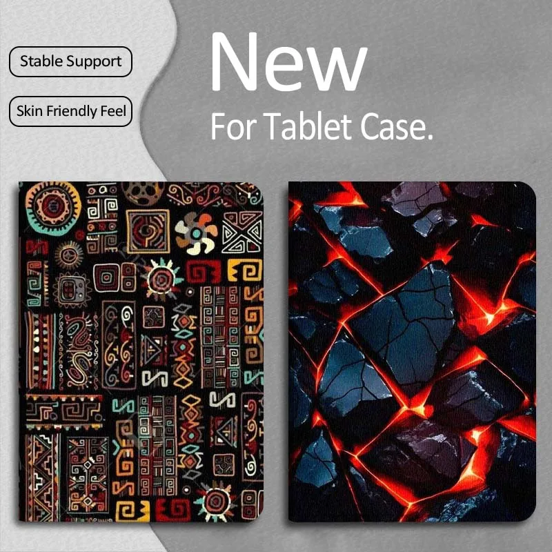 

Art Retro Cool Pattern Gift For Apple iPad Pro Air 13 2 7th 6th 2025 M2 M3 M4 M512.9 13 inch Foldable Tablet Case