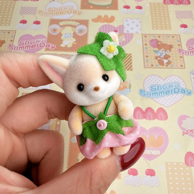 Sylvanian Families lindo juego de cocina juguetes para niñas figuras de Ternurines Anime Calico Critters figura de bebé pequeño juguete para niña 3