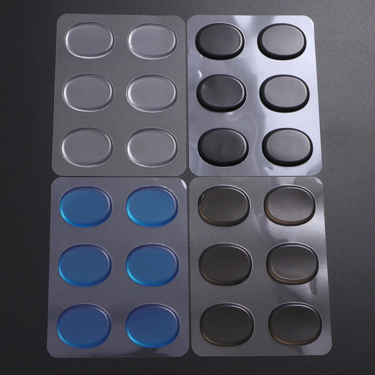 

24pcs Silicone Self-adhesive Drum Snare Mute Mat Damper Gel Pad Silicone Drum Damping Drum Damper for Controlling Drum (Transpar