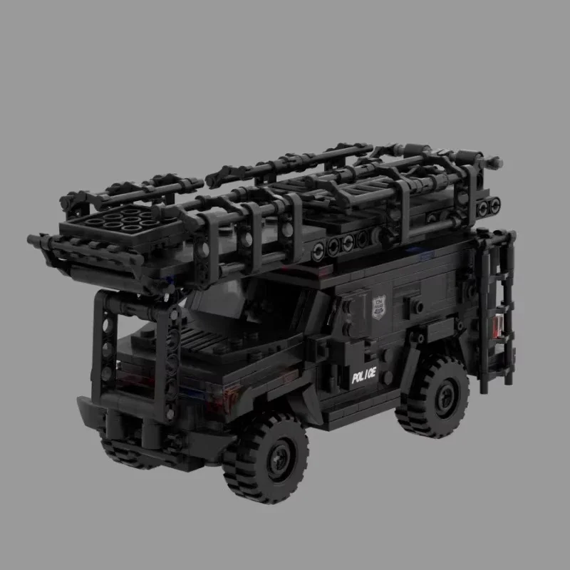 MOC Panda Climbing Car 3033 Military Armored Vehicle Army Weapons Building Block Assembly Figures Accessories Guns Bricks Toys