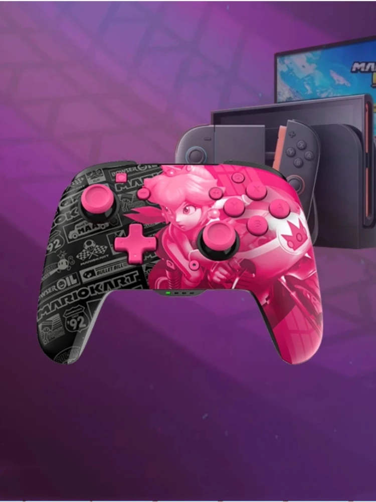 En Stock contrôleur de jeu Switch2 sans fil 900mAh pêche princesse lumière touches arrière programmables manette de jeu pour NS2 JoyCon Switch Oled