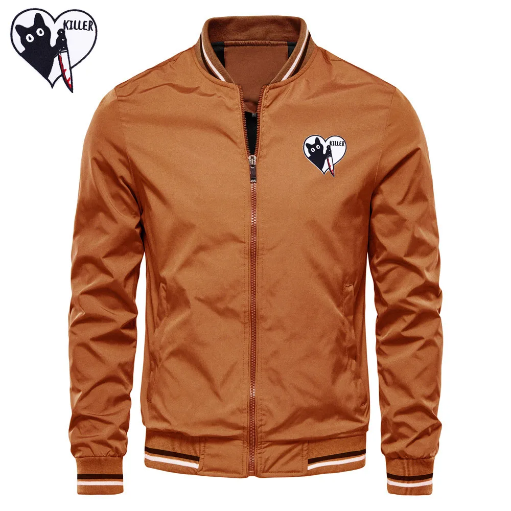 Veste de moto aviation Anime Cat pour hommes, manteau d'opérabilité, marque de mode, printemps, automne, nouveau