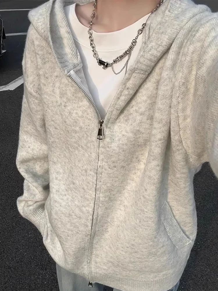 

Мужской кардиган-худи Cleanfit Light на молнии, вязаный свитер класса люкс, осенний сезон, комфортный, мягкий...