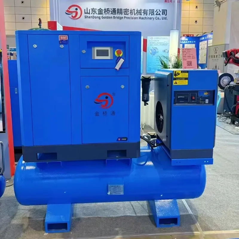 Customized 15kw 16 Bar All In One Screw Compressor 15hp 20hp Industrial Rotary Air Compressors Machine With Dryer For Laser Cutt