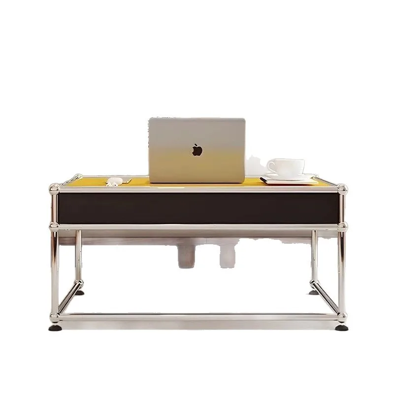 Living room stainless steel coffee table, household sofa side cabinets, small apartment side square tea table