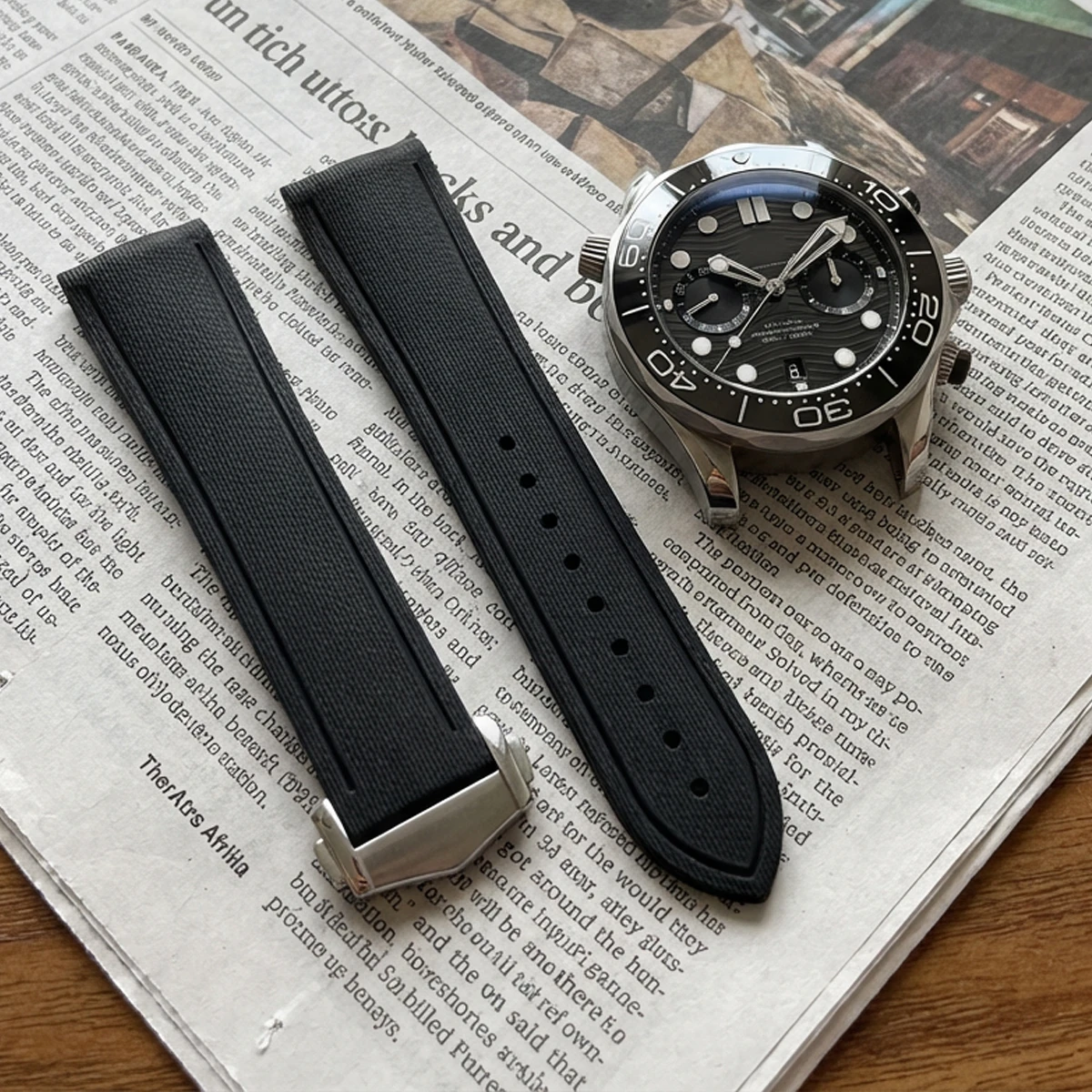 

Высококачественный тканый спортивный ремешок для часов с застежкой-деплоитом, 20 мм, 21 мм, 22 мм, из каучука FKM, для Huawei/Samsung/Redmi