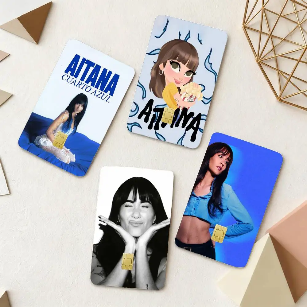 

A-Aitana Cuarto azul Card Stickers Small Waterproof Chip 4PCS Card Sticker Anti-Scratch