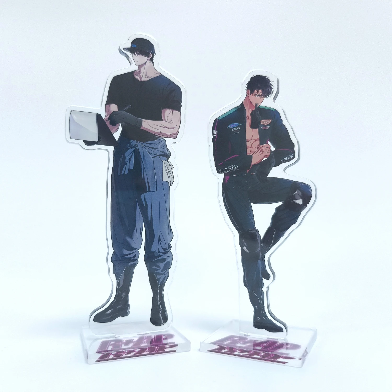 Dawn of the Dragon Racing to Another Pink Racer & Partner Acrylic Stand BL Yaoi Manhwa Key Chain Anime Collectible Gift