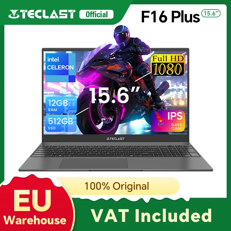 Computadora portátil Teclast F16 Plus, para Intel German Gemini Lake USB mini HDMI teclado de tamaño completo