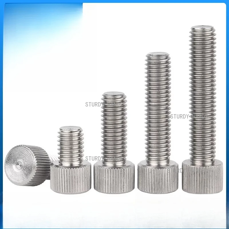 60pcs stainless steel round rolled flower hand twisted screws with straight grain small flat head handle screws M8