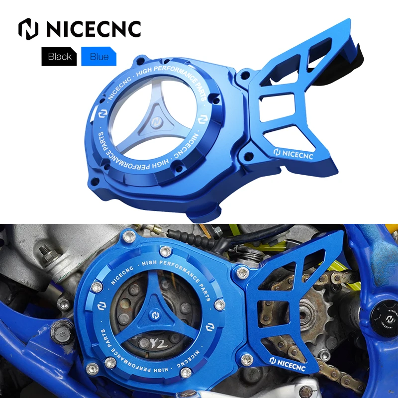

NICECNC Motorcycle Transparent Ignition Cover & Sprocket Guard Kit For Yamaha YZ65 2018-2023 YZ85 2002-2023 YZ80 1993-2001
