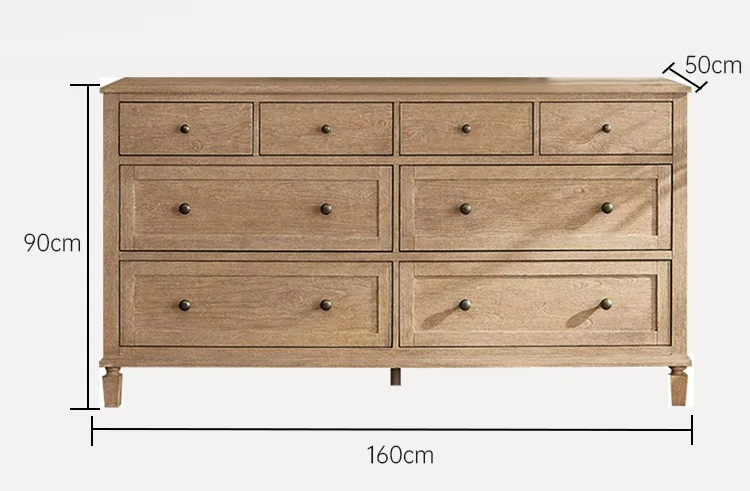 French-style modern minimalist luxury solid wood drawer cabinet storage cabinet suitable for bedrooms and living rooms