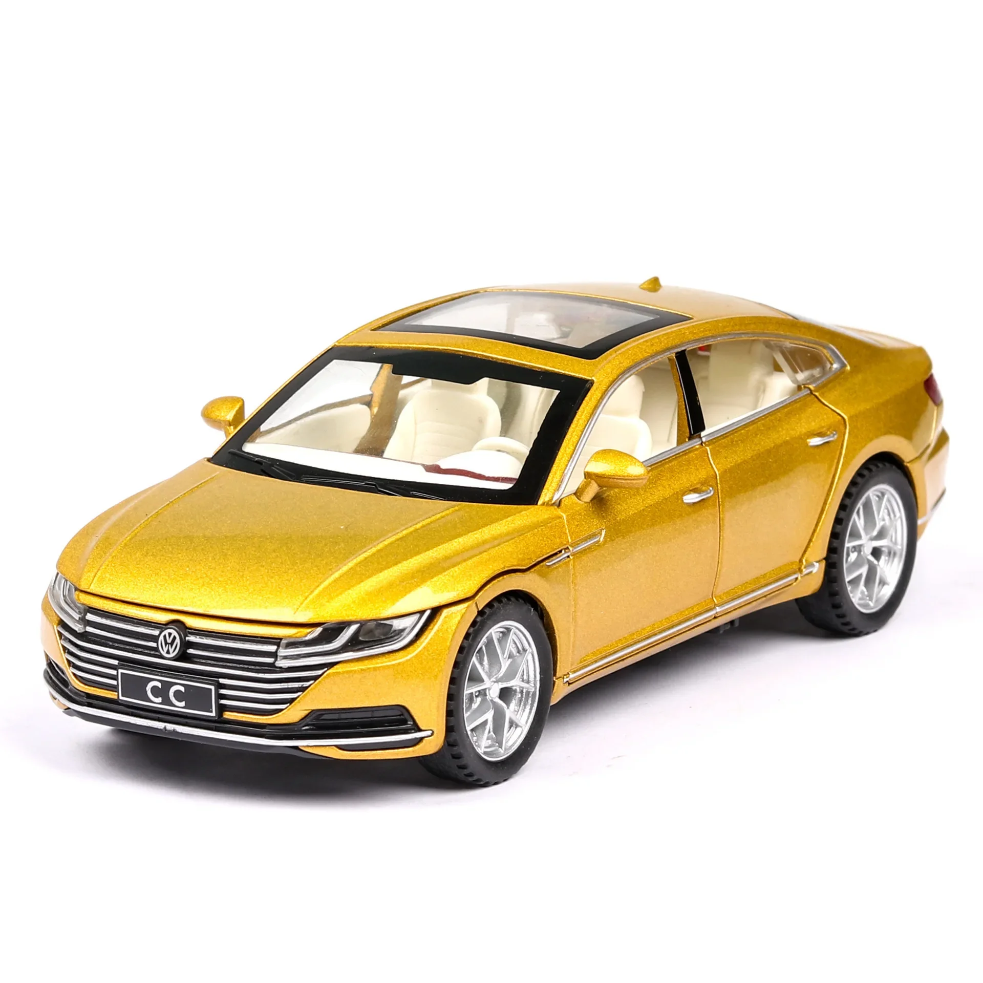 1:32 Volkswagen CC Alloy Toy Car Metal Die-casting Model Sound And Light Pull Back Toy Car Kids Gift Toys For Boys