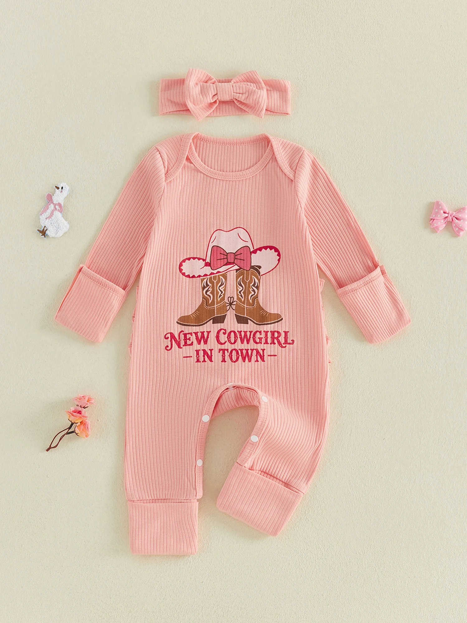 Long Sleeve Jumpsuit Fall Fashion Letters Jumpsuit With Headband Jumpsuit With Letters Boots Print Boots Print Fashion Fashion