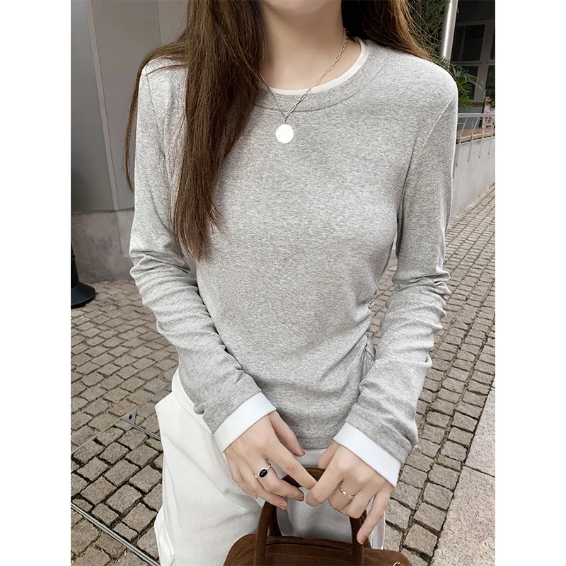 

Long Sleeve T-Shirts Womens Casual Cotton Tops Relaxed Fit Breathable Comfortable Summer Daily Versatile Street All Match