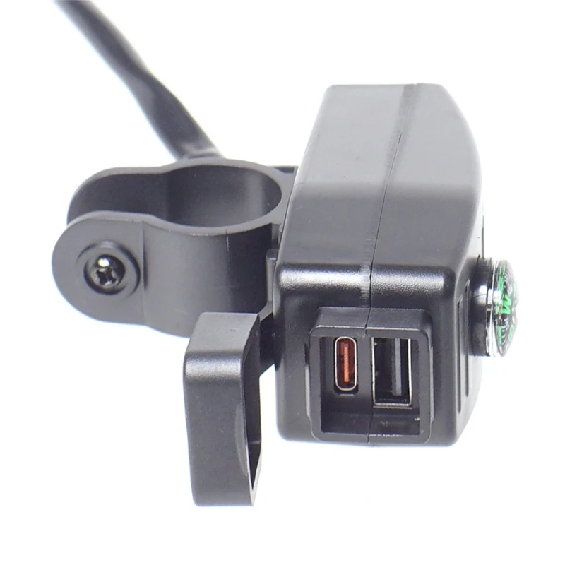  2 Port USB Fast Chargers For Motorcycles With ABS Housing And Waterproof Seal