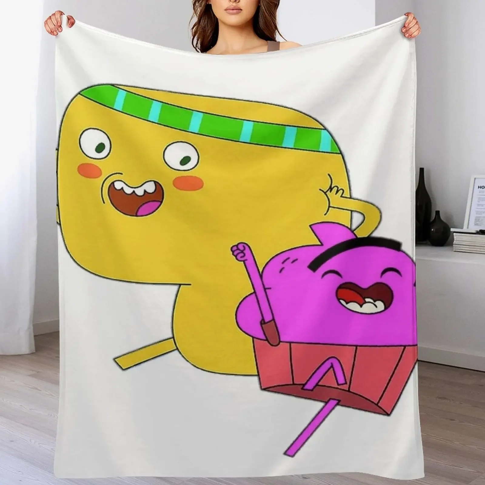 

Cupcake And Dino - General Services Throw Blanket Warm Accent Blanket for Living Room Decoration