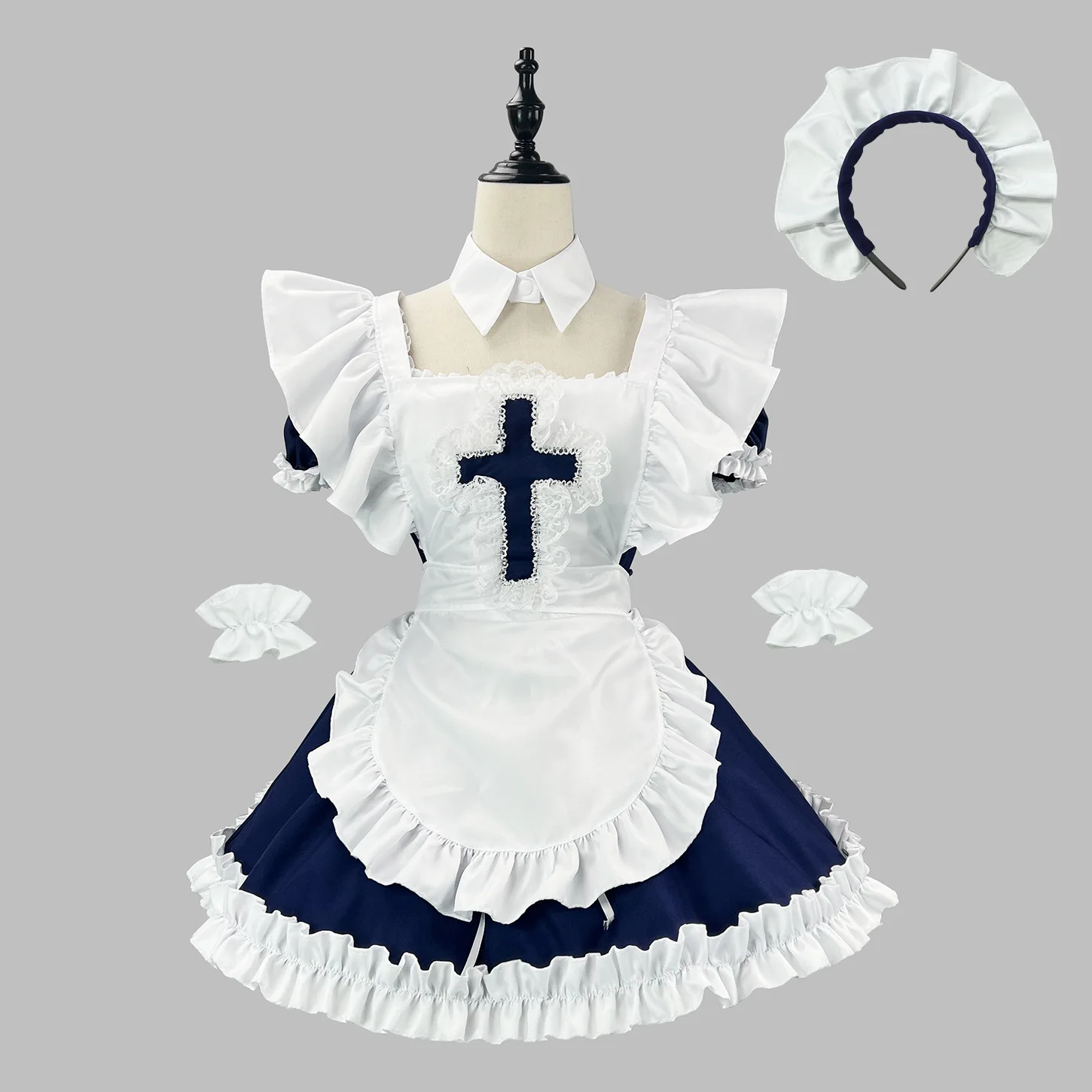 

Halloween Nun Cosplay Costume Anime Lolita Women Gothic Suit Festival Medieval Style Dress Carnival Maid Servant Clothing