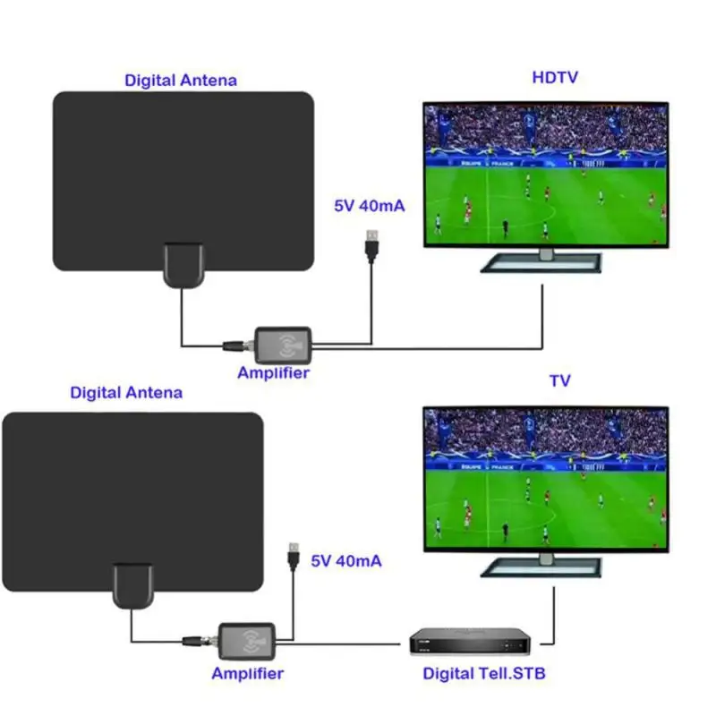 Mile Smart TV Antenna 8K 4K DVB-T2 HDTV Antenna digitale Spider Antenna per auto interna con amplificatore per trasmissione a canale libero