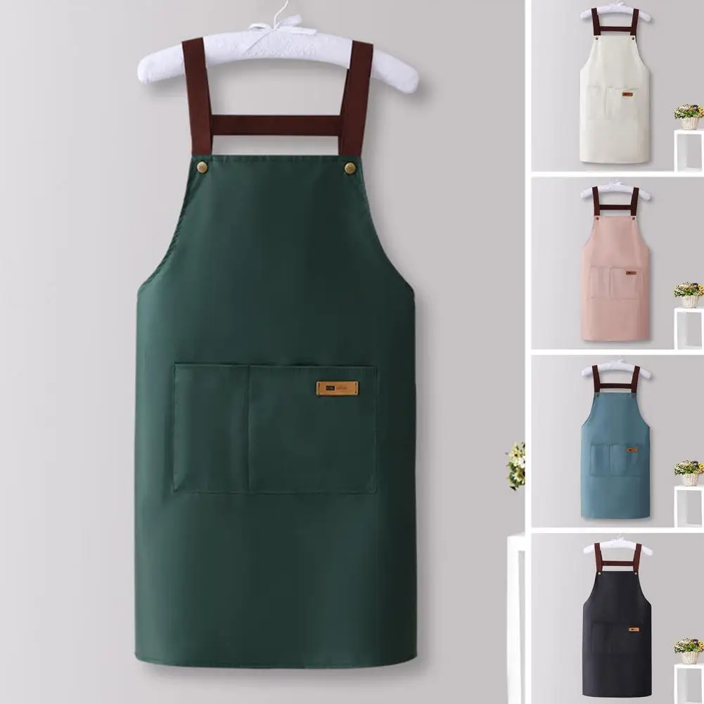 

Waterproof Apron Large Pocket Kitchen Aprons Oil-proof Cooking Apron with Adjustable Strap Chef Apron for Butchers Painters