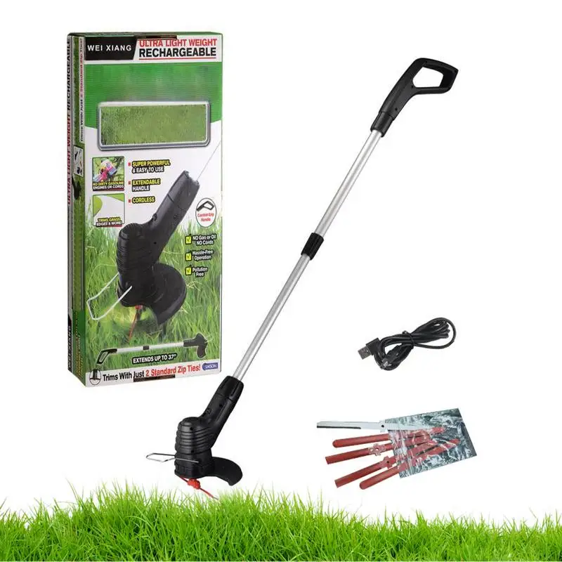 Electric Lawn Grass Trimmer Edger Portable Low Noise Landscaping Tool Cordless Adjustable Cutter Garden Pruning Tool for Garden