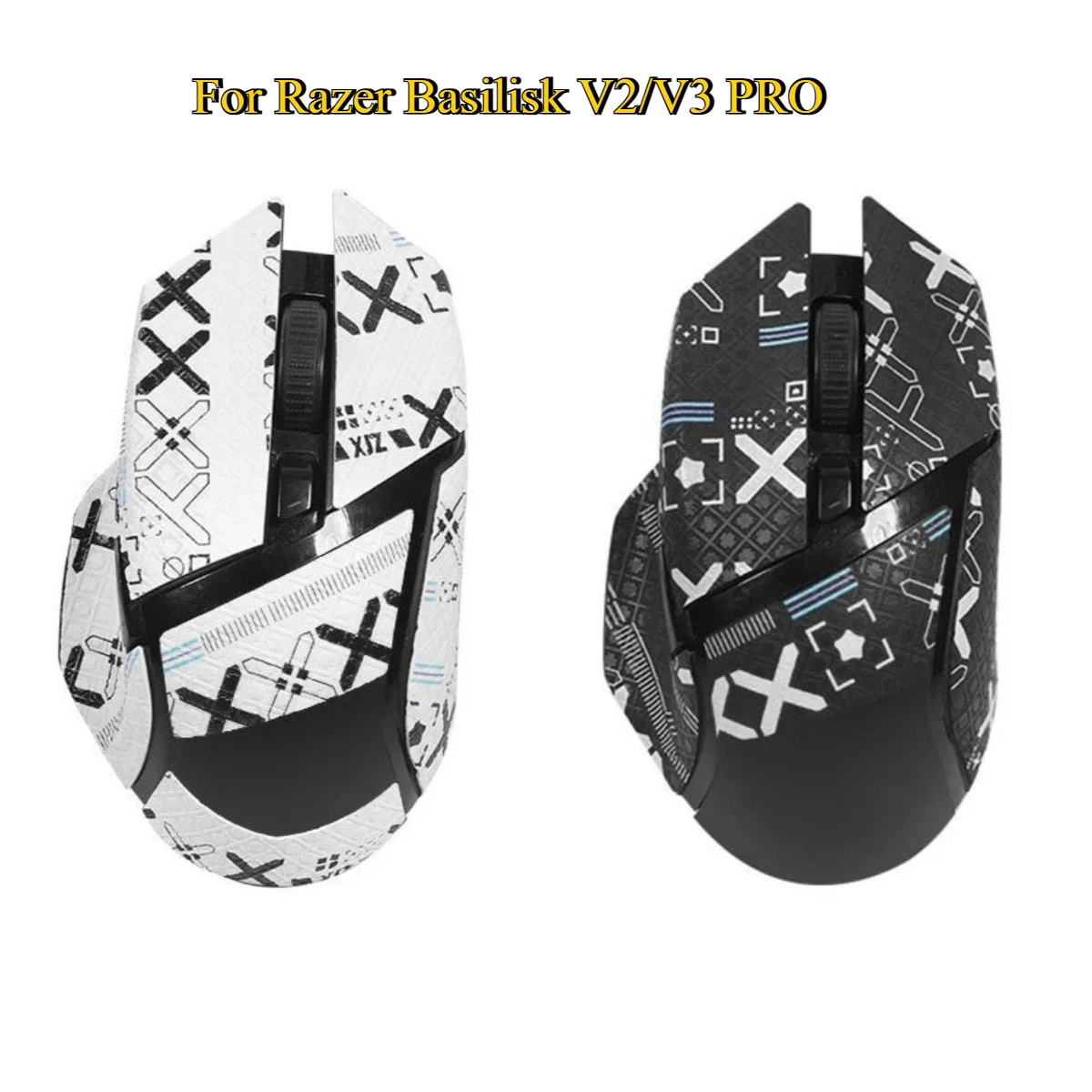 

Anti Slip Grip Sticker with Sweat Absorbing For Razer Basilisk V2/V3 PRO Free Cleaning Pads Included