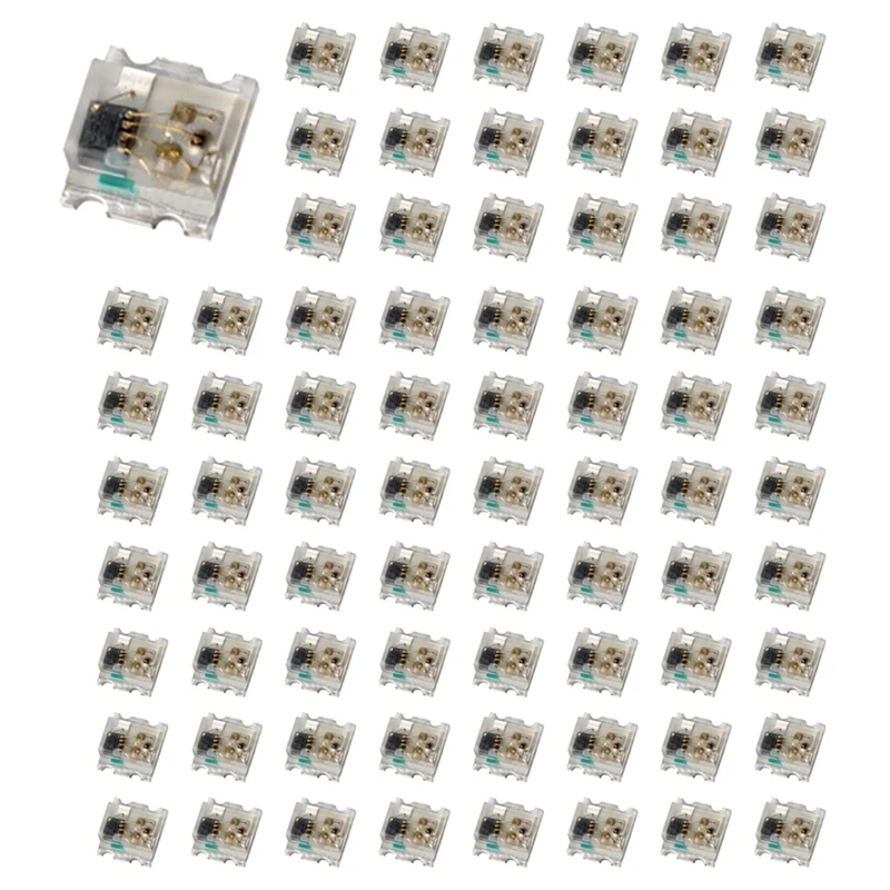 1600Pcs WS2812 2020 LED Chip 4Pins Mini White PCB Addressable Digital RGB Full Color LED Chip DC5V For LED Strip Screen