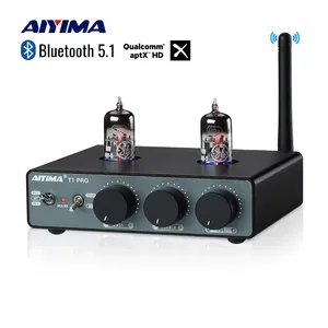 AIYIMA T1 PRO Preamplifier Tabung Vakum Amplifier Input Bluetooth RCA Audio Rumah Kontrol Bass Treble Stereo Hi Fi Pemicu AUX 12V 12 penguat katup penjualan terbaik hifi - №
