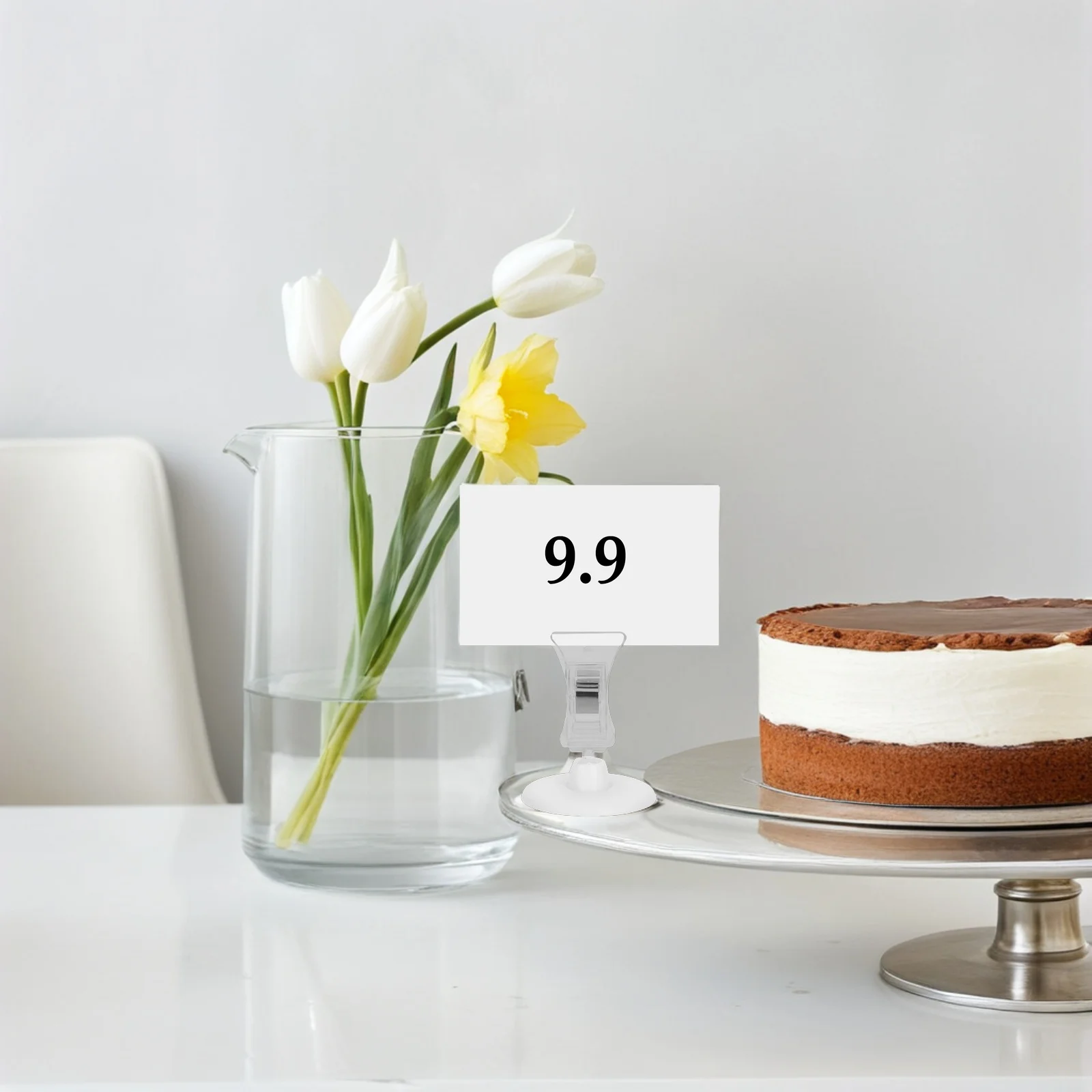 

20pcs Display For Shelves Signs Label Holder Price Tag Transparent Merchandise Advertising Work Lightweight