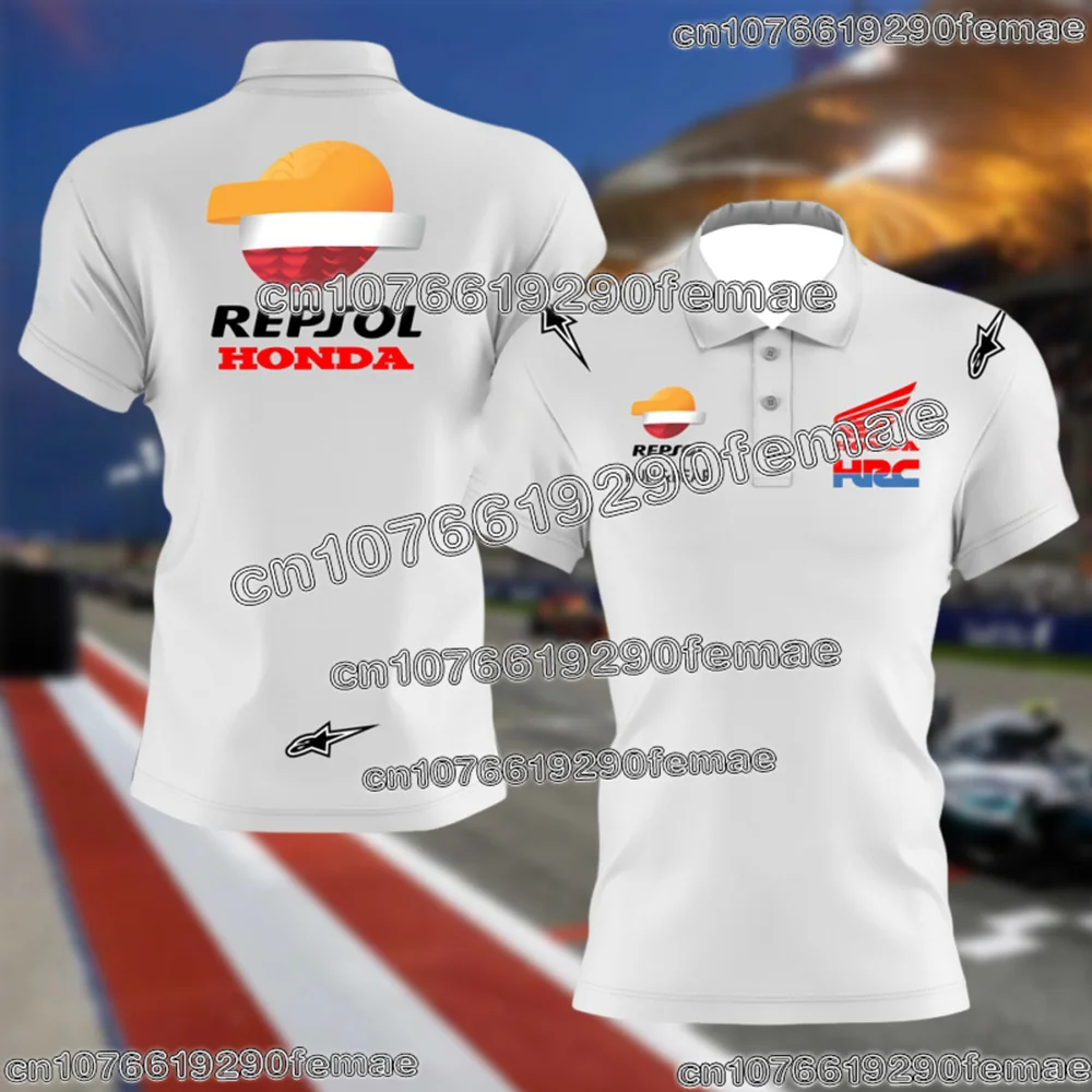 

Honda HRC Racing Team Polo Shirt Motorcycle Fan Jersey Quick Dry Comfortable Sportswear Daily Wear Casual Summer Fashion Top
