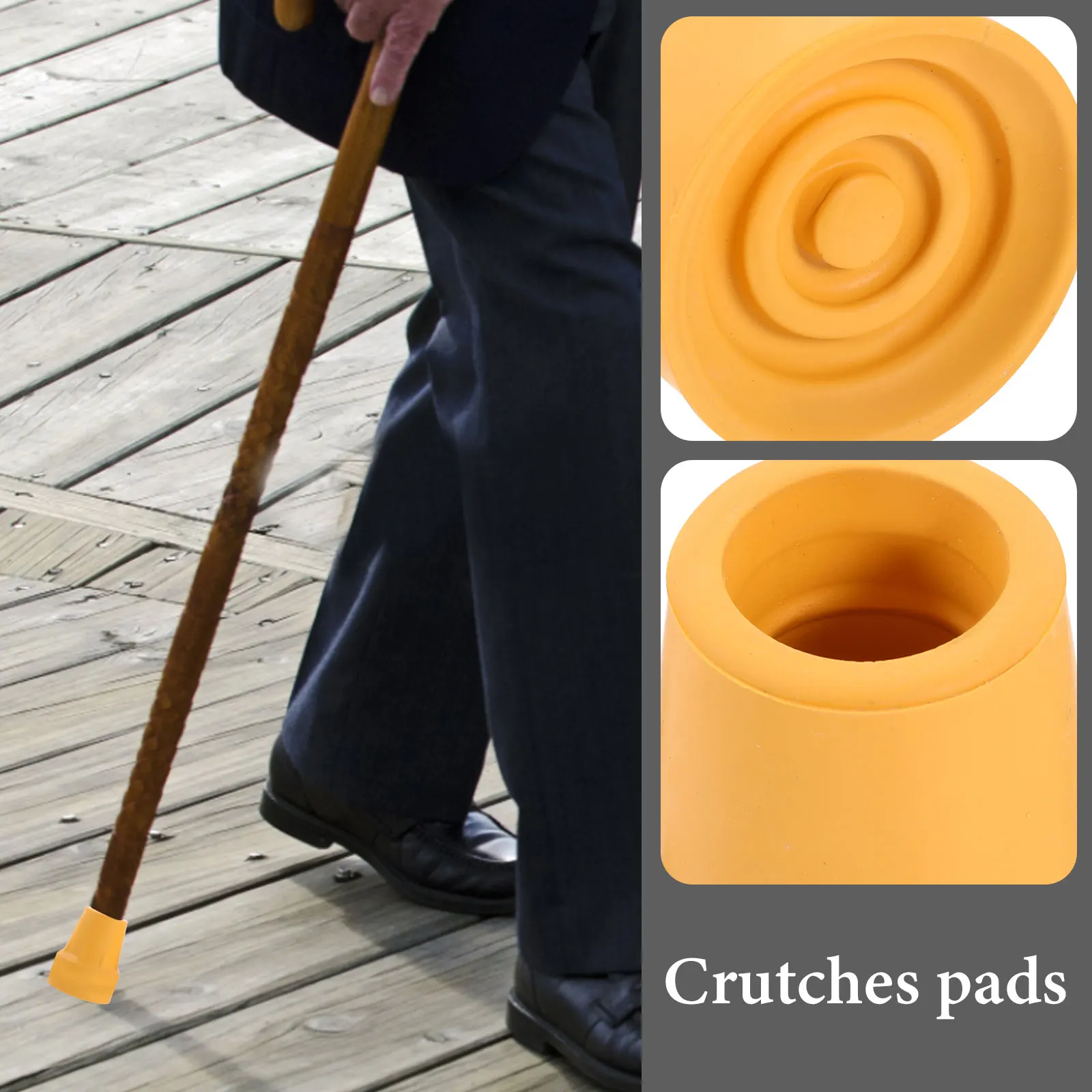 

4pcs Anti slip Rubber Tips for Crutches Cane Ends Replacement Pads Trekking Poles Accessories Walking Stick Hiking Sticks