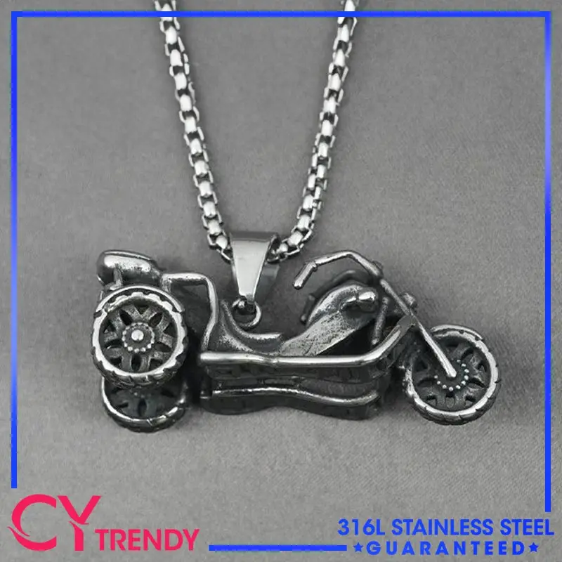 

European and American Domineering Retro Neutral Chain Vintage Car Necklace Stainless Steel Men's Accessory Pendant