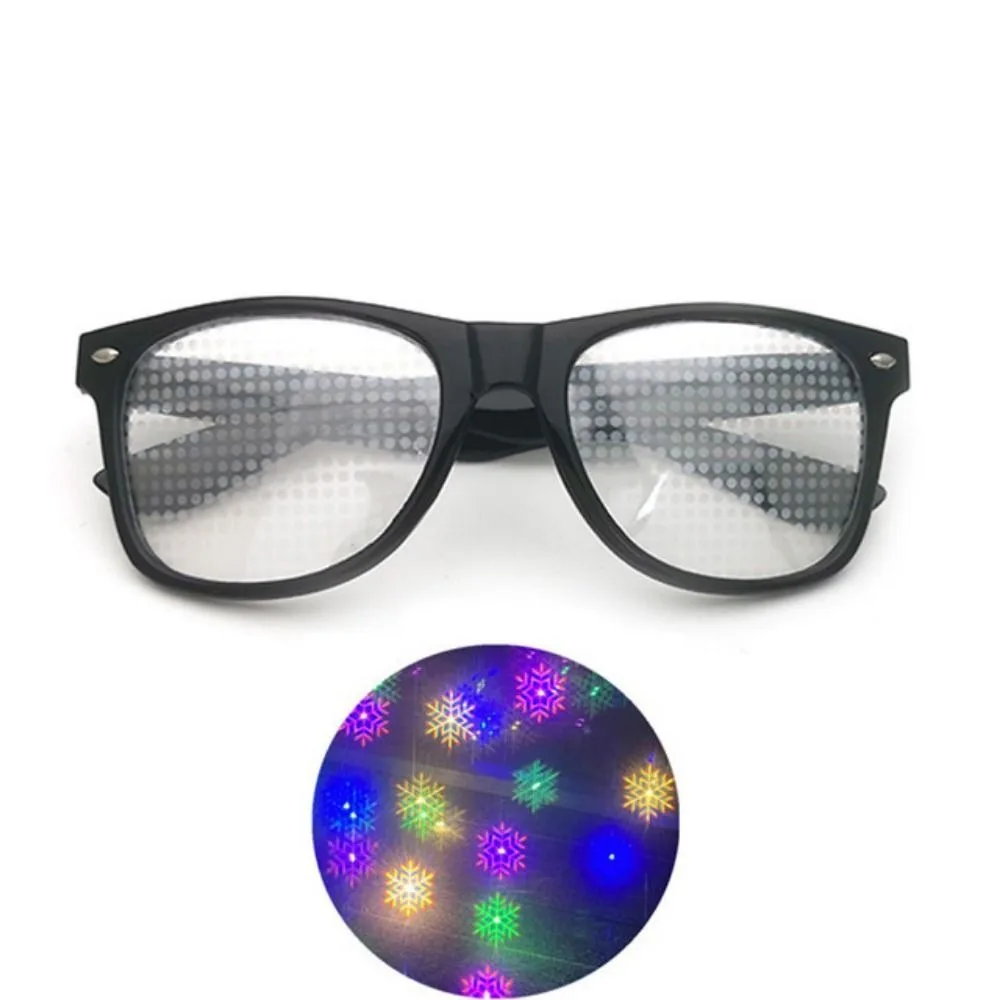 Unique Diffraction Glasses Light Refraction Funny Special Effect Glasses Heart Star Snowflake Firework Diffraction