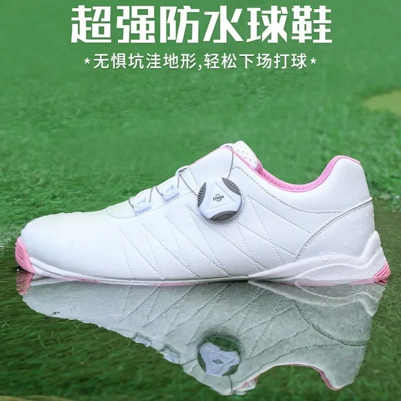 

Comfortable PGM Golf Shoes Women's Waterproof Sports Shoes Knob Buckle Laces Anti-Slip Sole Sports Women's Shoes XZ082