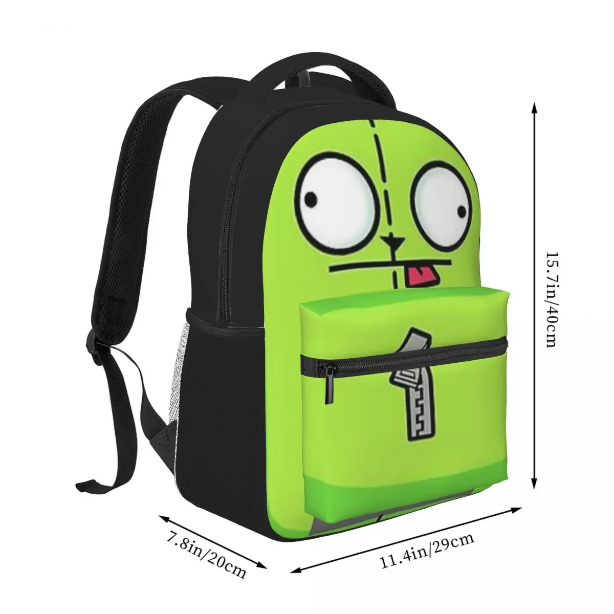 INVADER ZIM! GIR BACKPACK Fashion Brand Children's Cartoon Schoolbag Boys and Girls Backpack Cute Two-Shoulder Bag Kids 16inch