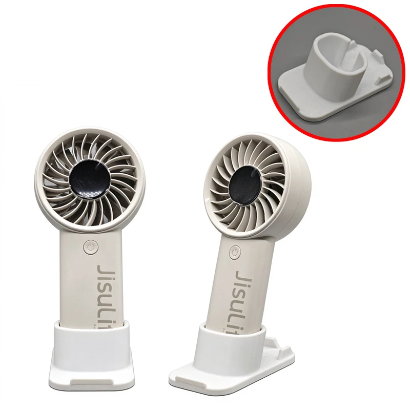 1PCS For JISULIFE Life 4 Portable Handheld Fan Vertical Fixed Stand Holder 3D Printing Fan Mount Bracket Anti-slip Base