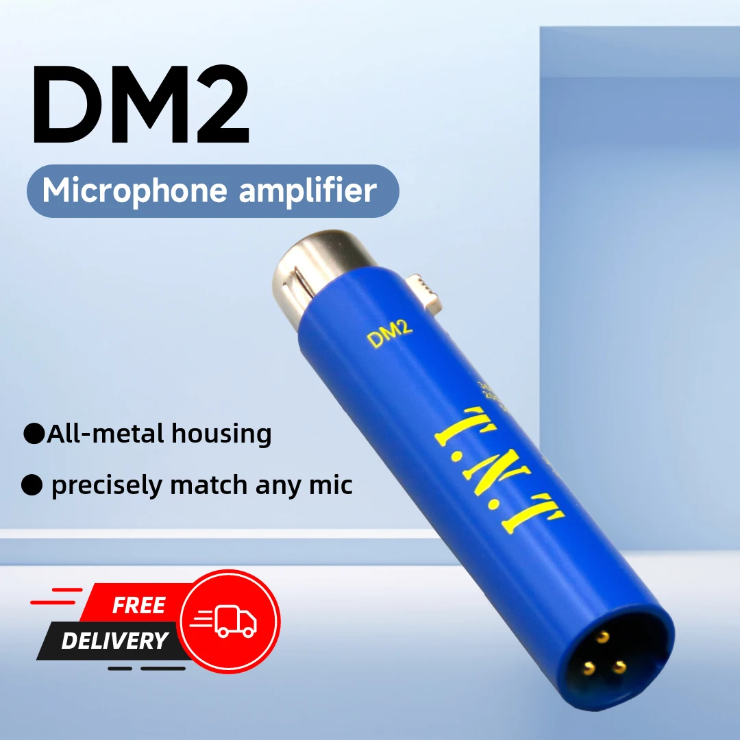 DM2 Dynamite Active In-Line Mic Preamp Gain Strong Anti-Interference For DM2 T.N.T Mic Preamp