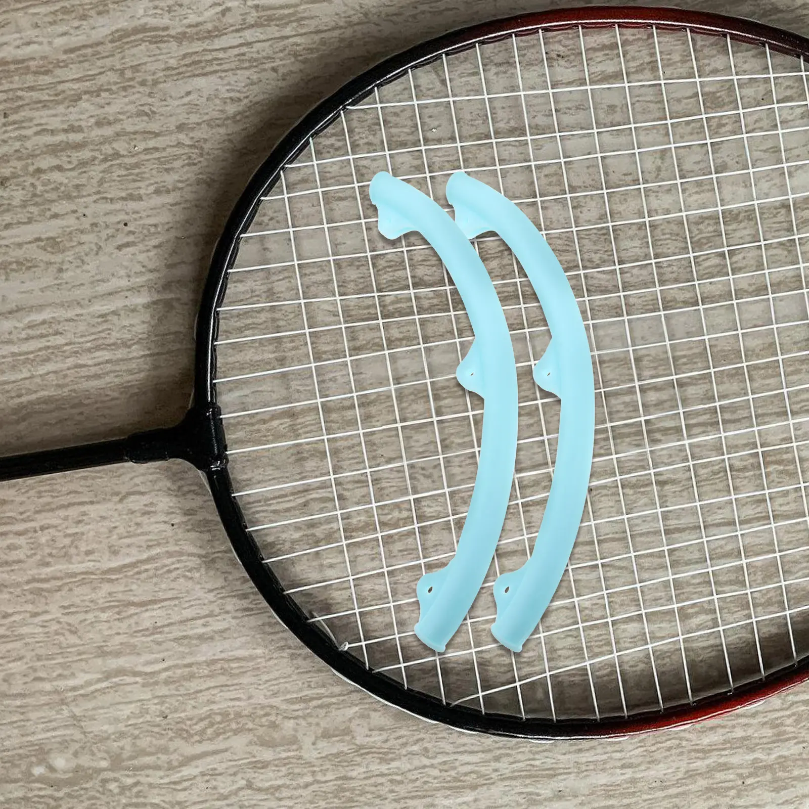 

1Pair Silicone Badminton Racket Frame Protector Sleeve for Front Curved Frame Anti-Scratch Wear-Resistant Full Coverage Easy