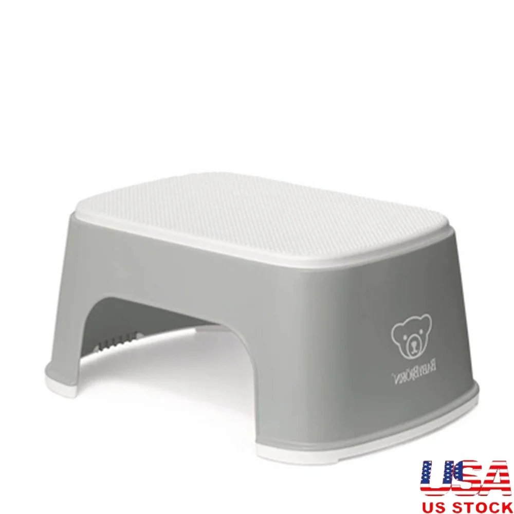 

Sturdy Non-Slip Step Stool Kids Lightweight Durable PVC-Free Plastic Easy to Clean Versatile Potty Training Aid Safe Toddler