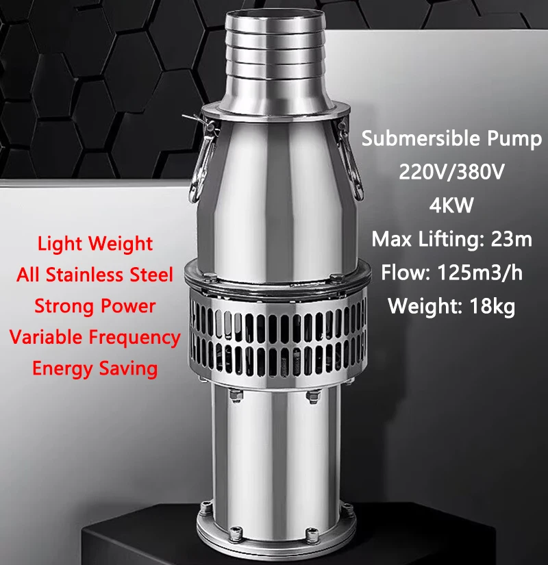 

Постоянный магнит из нержавеющей стали, переменная частота, высокий подъем, большой поток, сельскохозяйственный погружной насос для орошения и разведения