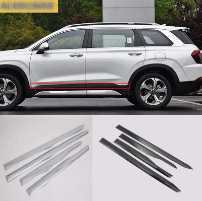 

Car-styling 4PCS High Quality Brand New Doors ABS Bumper Protector Guard Scratch Trim For hyundai santa fe IX45 2019 2020