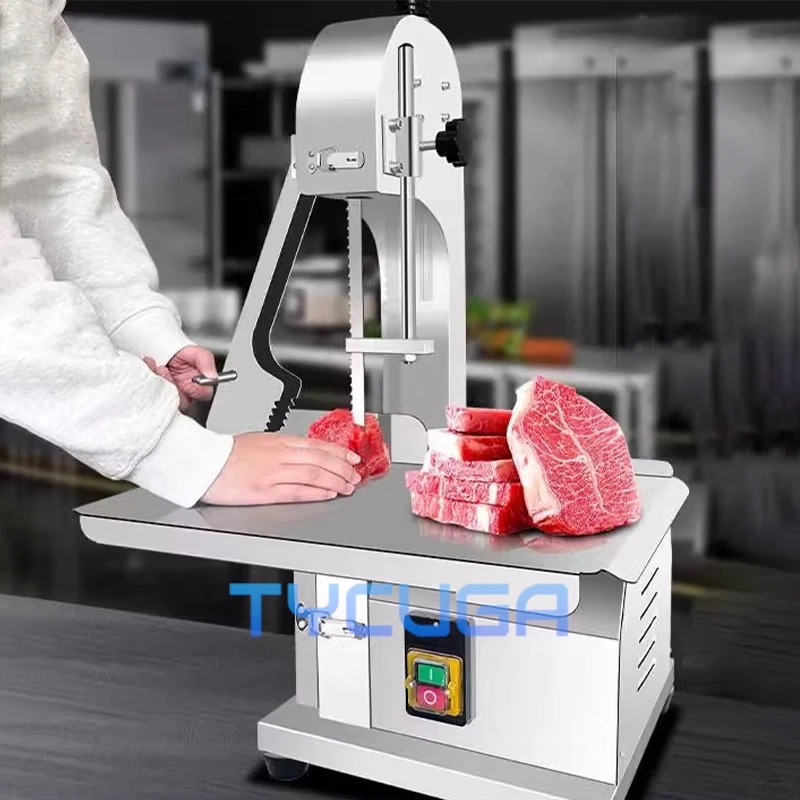 Electric Bone Cutting Sawing Machine Commercial Fast Bandsaw Bone Cutter Automatic Tabletop Stainless Steel  Meat Cut Machine