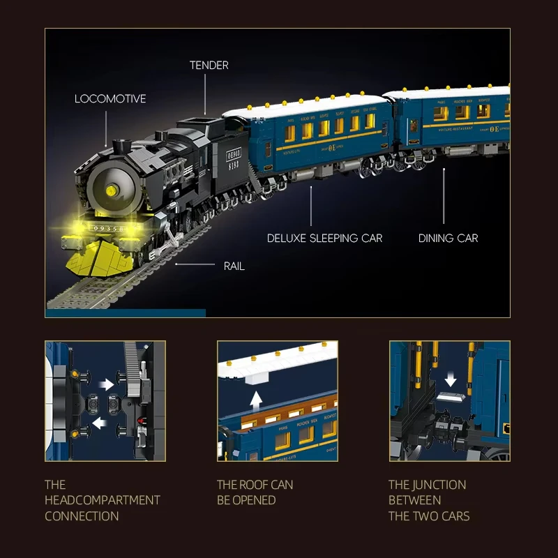 3691 pçs blocos de construção trem a vapor controle remoto moc montagem tijolos modelo brinquedos para crianças presente natal conjunto
