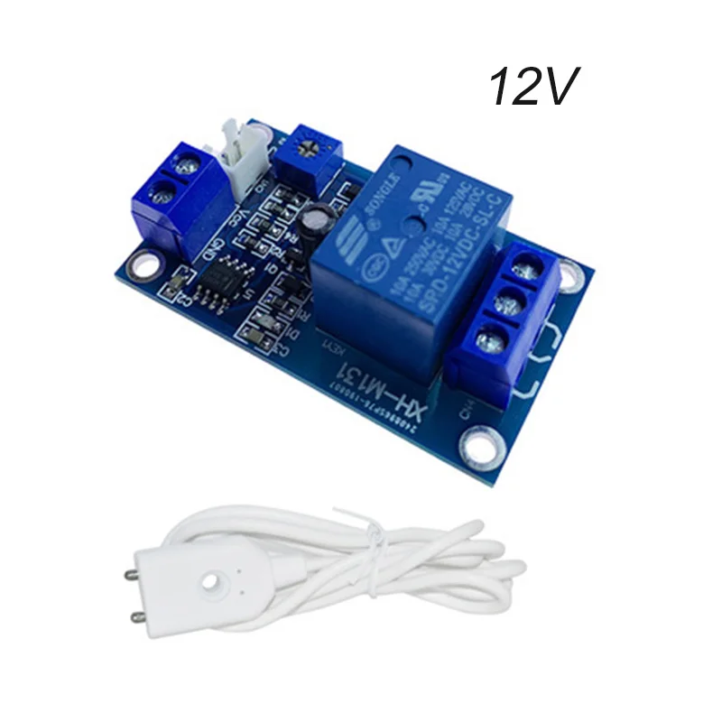 Imagem -03 - Sensor de Vazamento de Água com Cabo Módulo de Relé Detector de Estouro de Inundação de Vazamento Casa Inteligente Portátil 12v