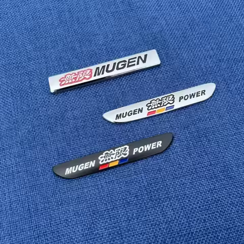 3D Metal Car Sticker Mugen Logo Fender Rear Trunk emblem Badge Sticker for Honda MUGEN POWER Fit Civic Type R Accessories